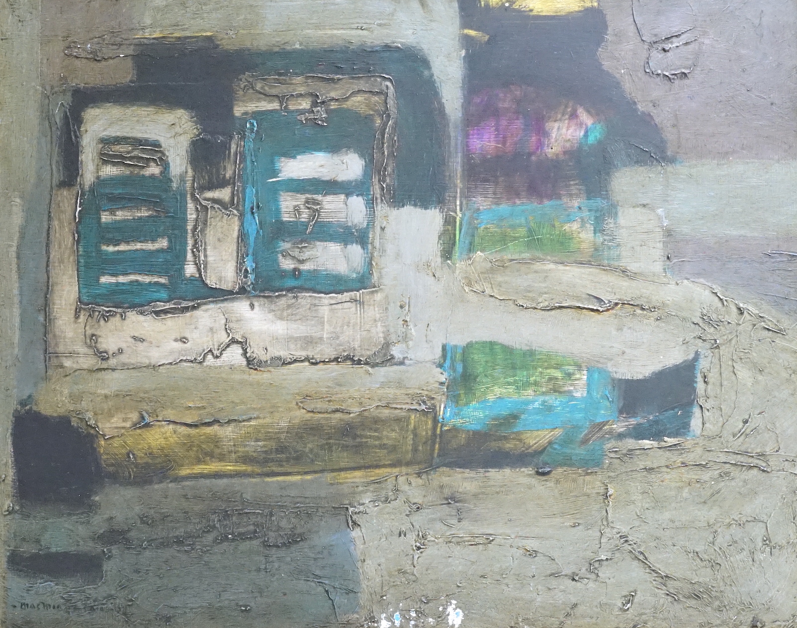Padraig MacMiadhachain RWA (Irish, 1929-2017), oil on board, 'Banaderos', signed, 29.5 x 37cm